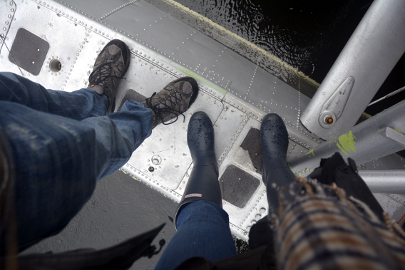 Feet on Floatplane in Misty Fjords