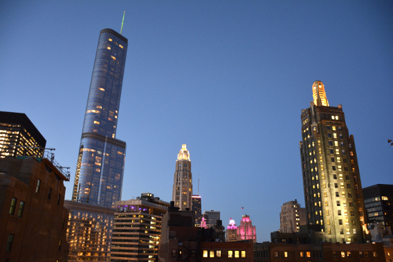 Chicago MCA Apartments Rooftop Trump Building