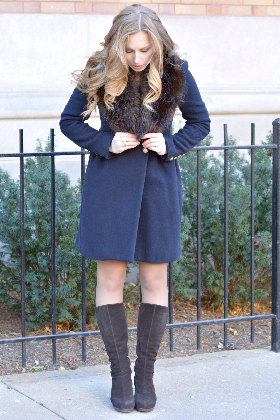 Brown and Navy Winter Outfit