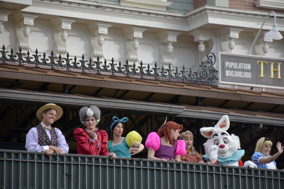 Character Greeting at Disneyworld's Magic Kingdom