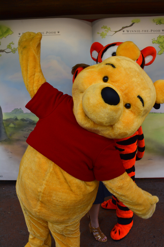 Winnie the Pooh photobomb at Disneyworld