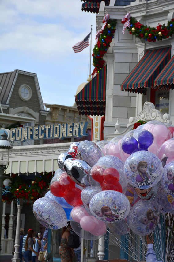 Balloons on Main Street at Disneyworld 2