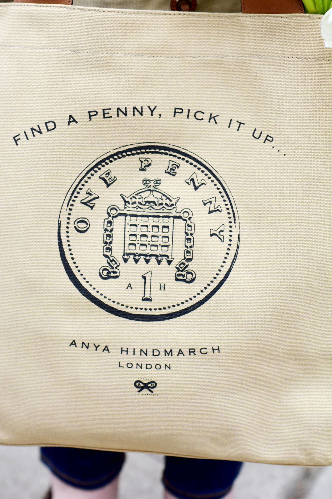 Anya Hindmarch Find a Penny Pick it Up Tote