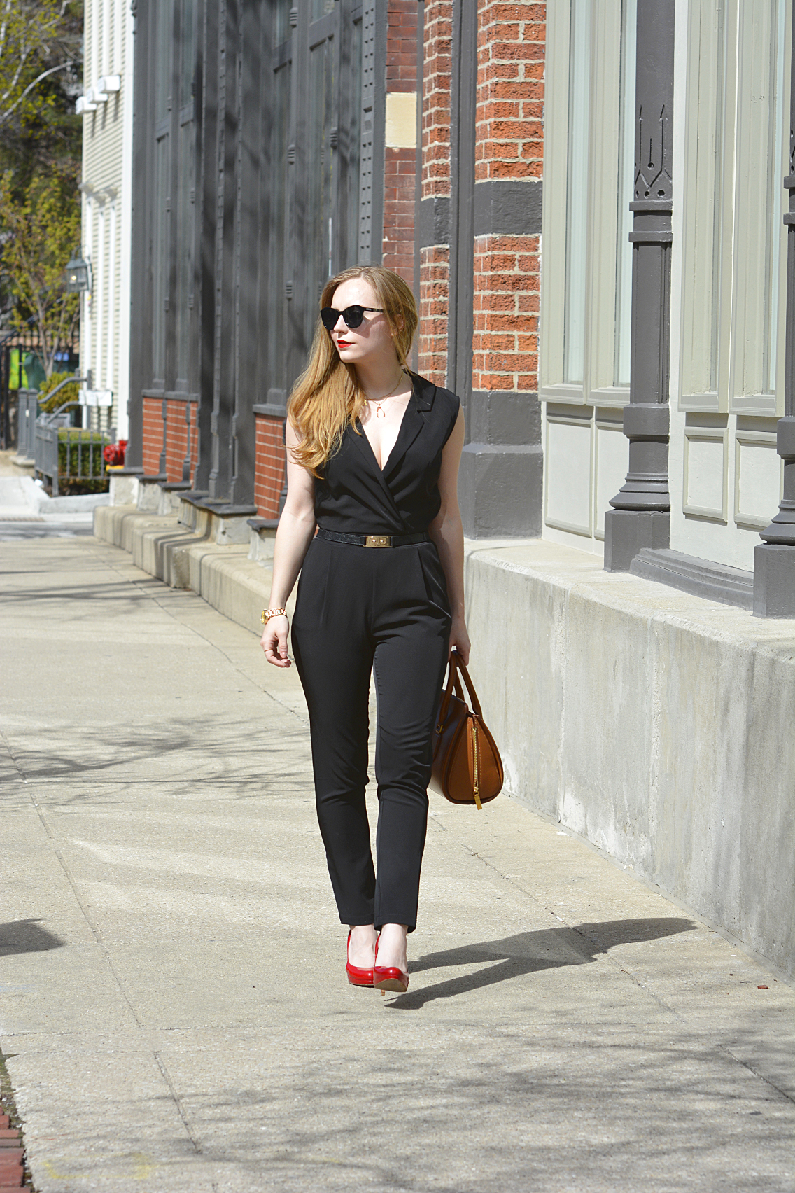 Black Jumpsuit with Red Lips 18