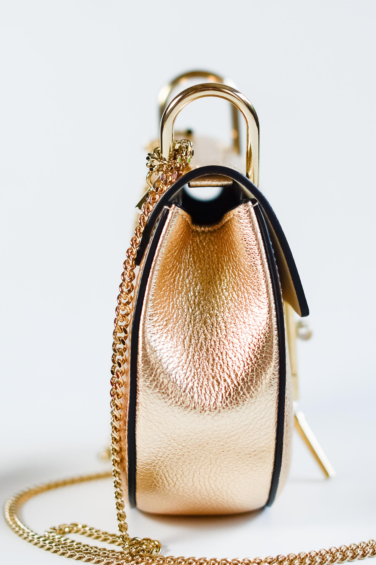 Chloé Drew Mini Bag in Pale Gold