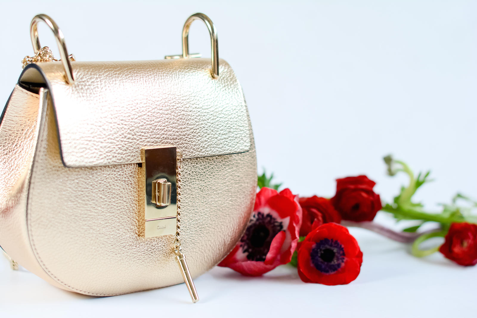 Chloé Drew Mini Bag in Pale Gold