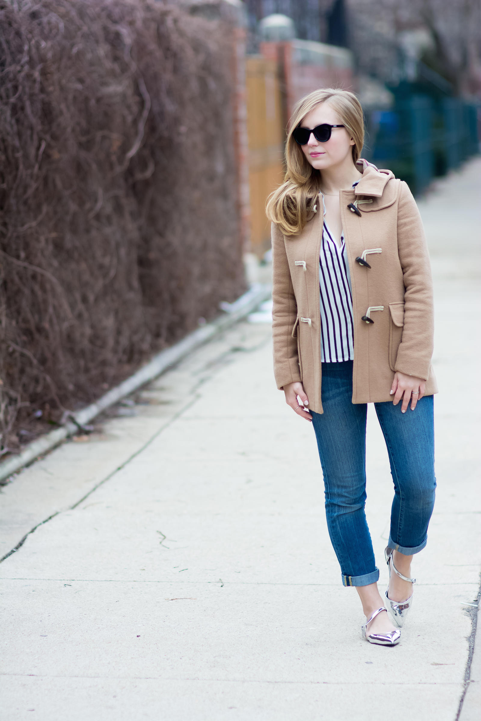 Stripe Silver Spring Outfit Chicago Blogger