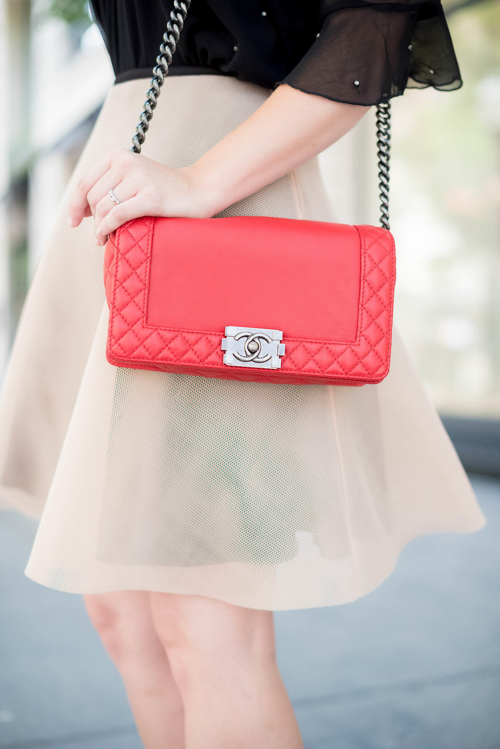 Chanel Red Boy Bag Topshop Zara Red Lips