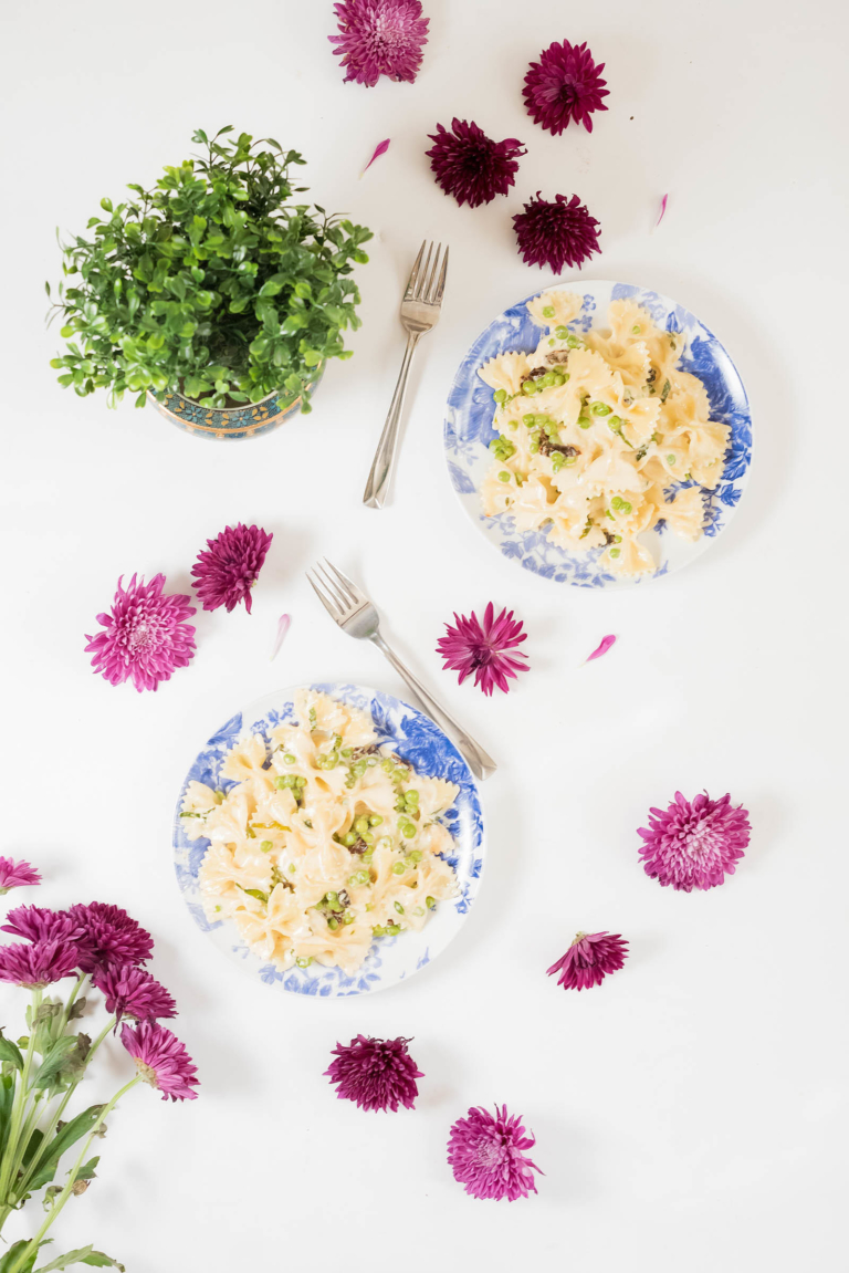 Herbed Goat Cheese Alfredo Bow Ties Sed Bona