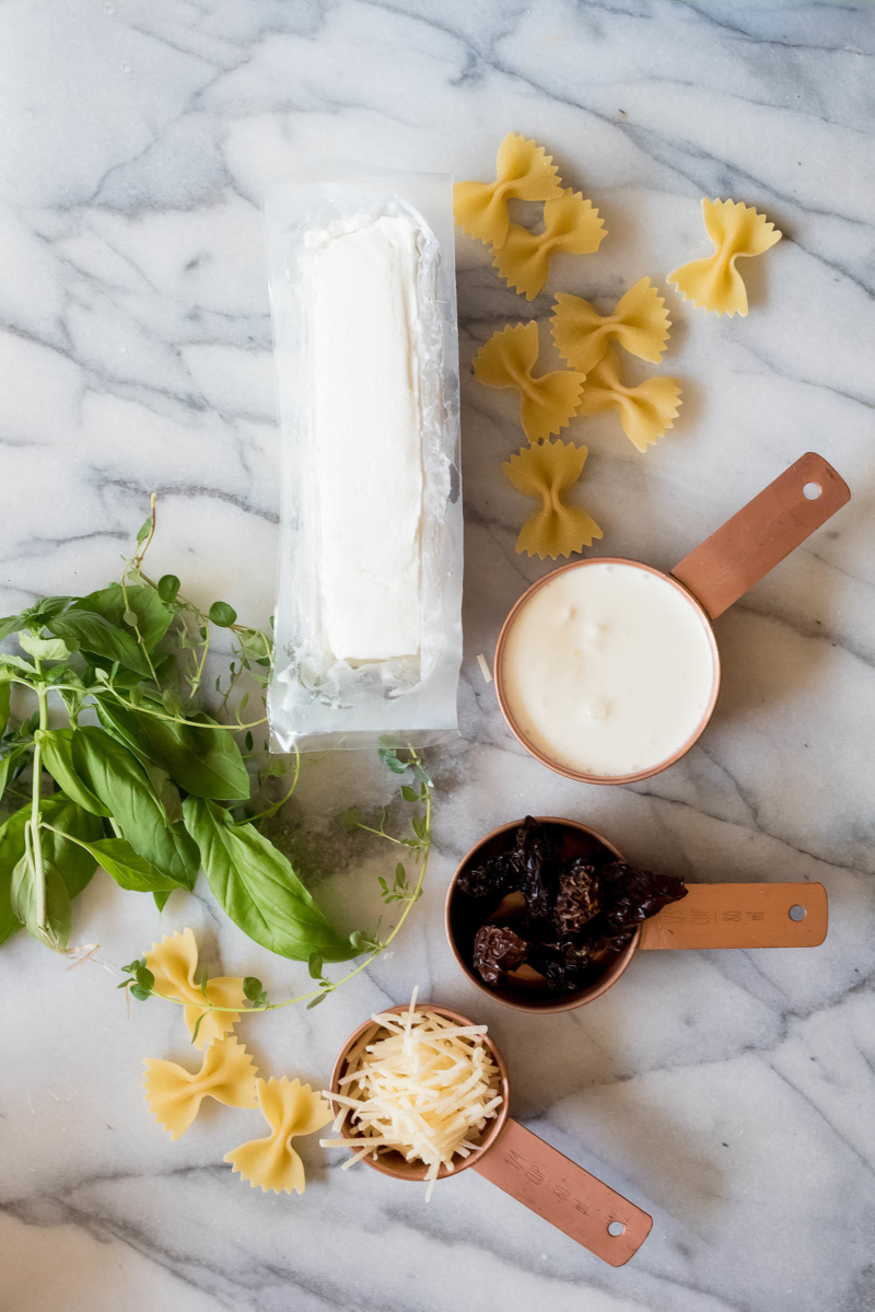 Herbed Goat Cheese Alfredo Bow Ties Sed Bona