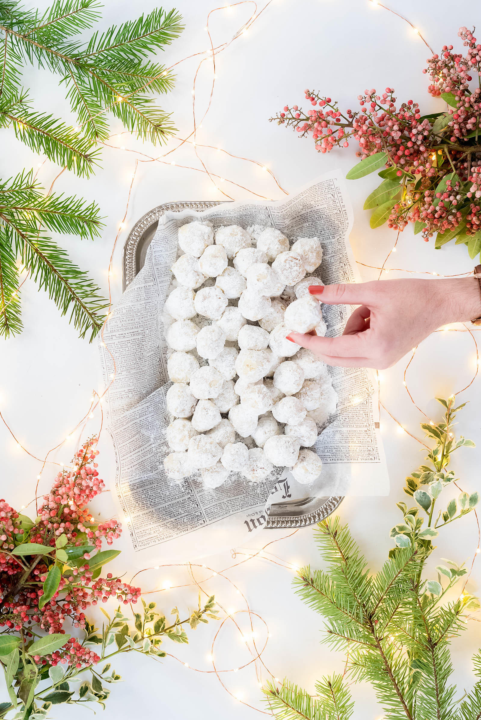 Pecan Snowball Christmas Cookies