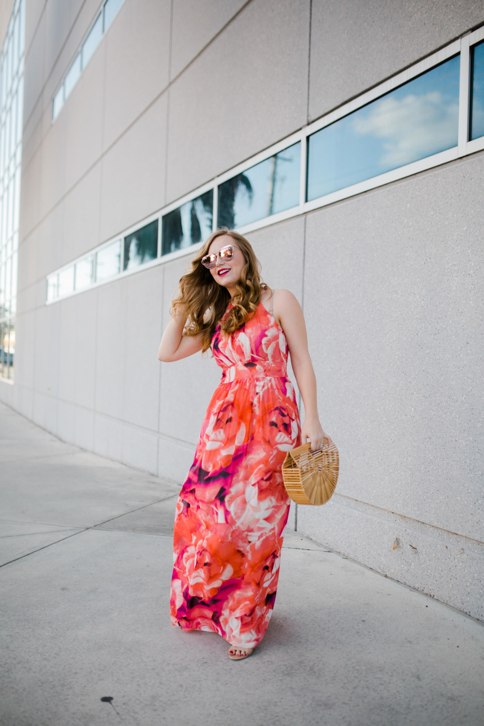Florida Floral Maxi Dress Vacation Outfit Inspiration