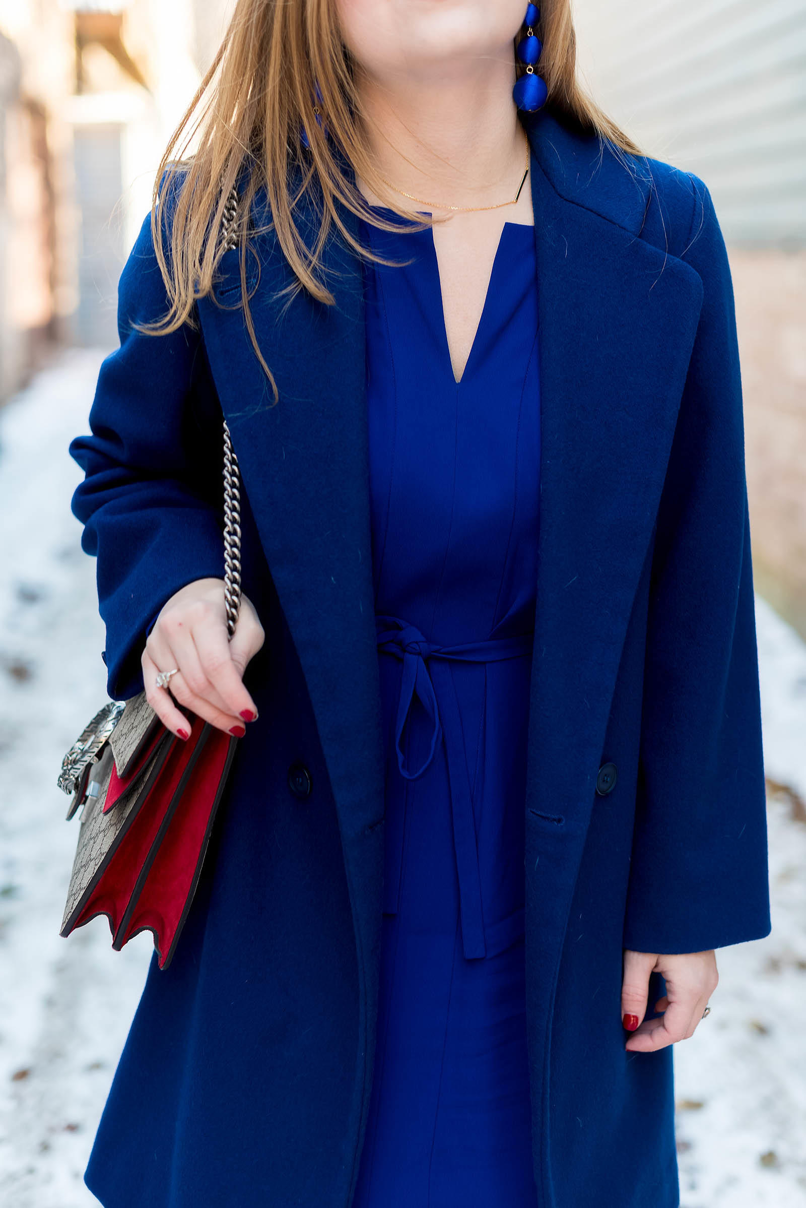 Cobalt Scarlet Winter Outfit Inspiration