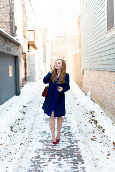 Cobalt Scarlet Winter Outfit Inspiration