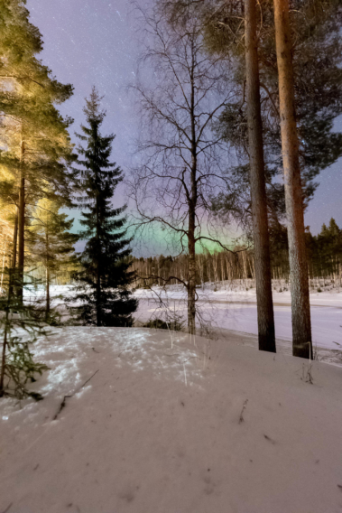 Northern Lights Lapland Rovaniemi Finland Hotel Vartiosaari