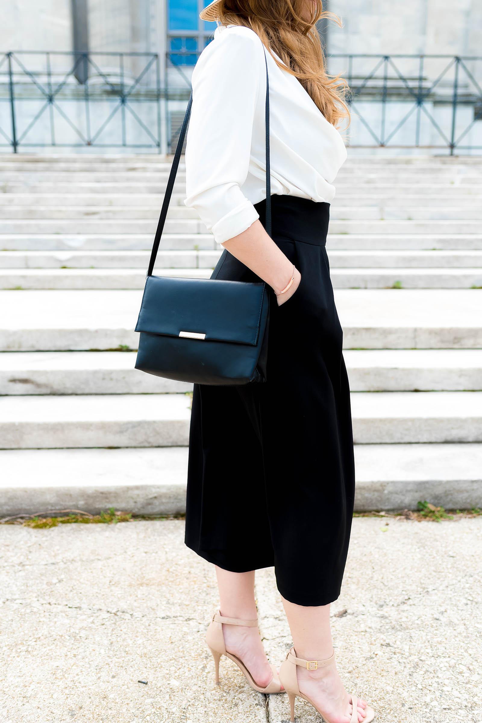 Classic Vintage-Inspired Black and White Summer Outfit