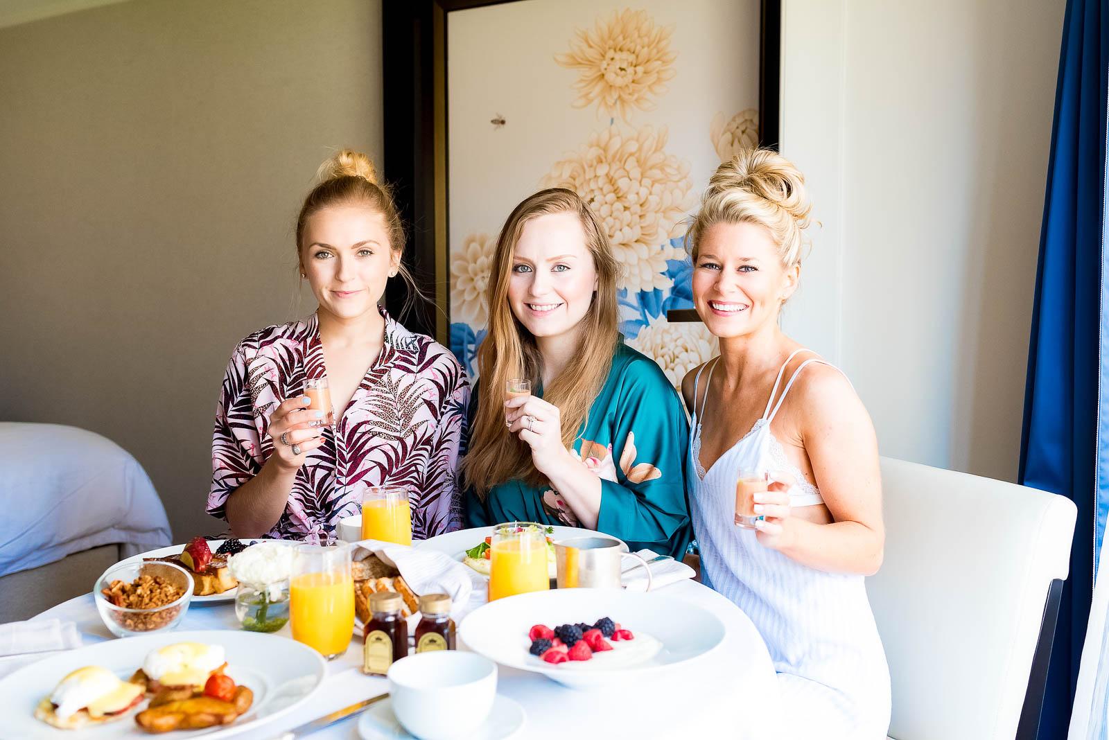Peninsula Chicago Hotel Girl's Staycation Room Service Breakfast