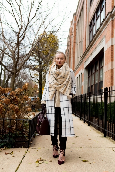 Easy Winter Blanket Scarf Outfit