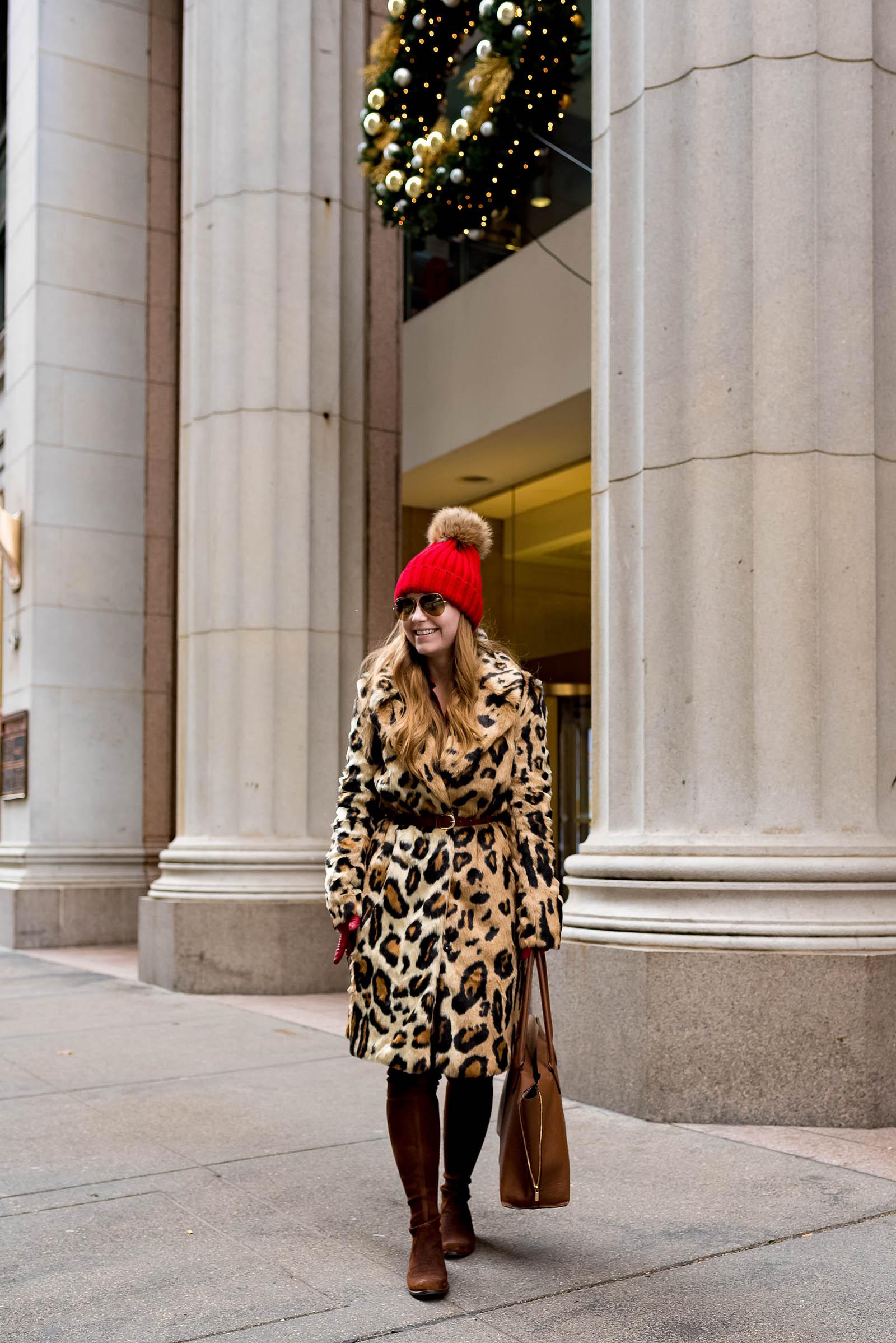Faux Fur Coat Winter Outfit