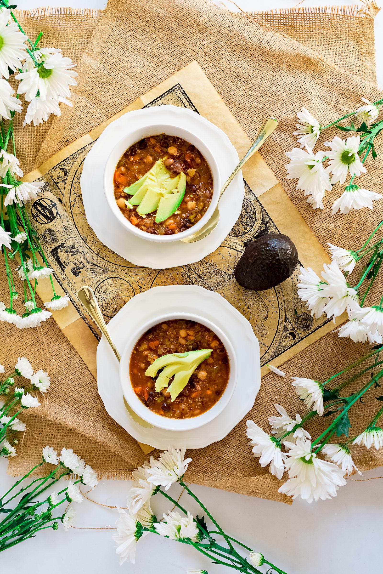 Vegetarian Quinoa Chili Soup Recipe