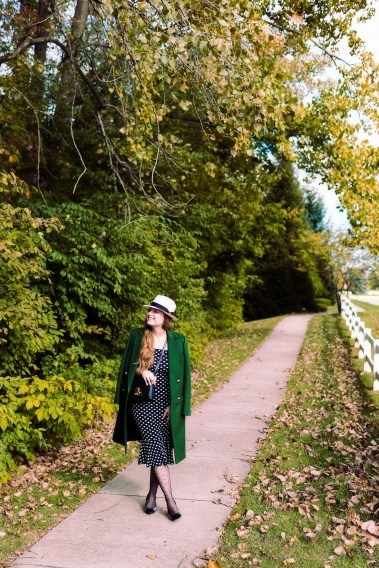 Polka Dot Fedora Outfit