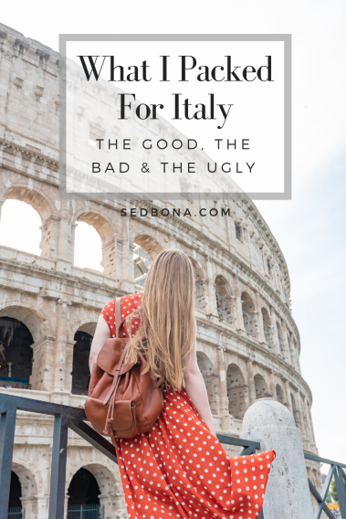 What I Packed For Italy